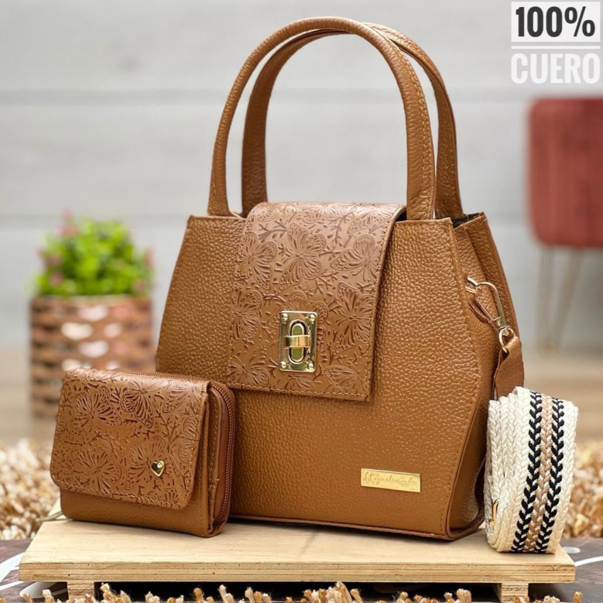 bolso-y-billetera-encuero-para-mujer-color-miel
