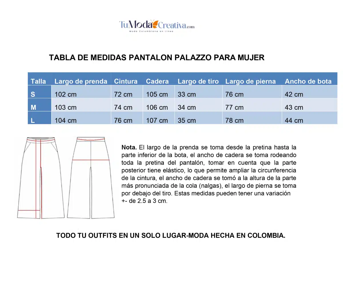 Pantalón palazzo con estampado artístico | hecho en colombia - Imagen 12
